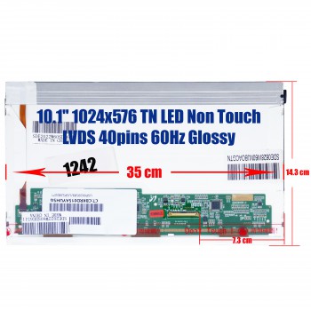 Laptop Screen Monitor LTN101XT01 5FCLJI033Q LJ96-04750B 10.1'' 1024x600 WSVGA LED 40pin (R) Laptop Screen Monitor (Ref. 1-1242)