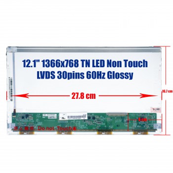 Laptop Monitor 12.1'' HSD121PHW1 1366x768 WXGA HD LED 30pin ASUS Eee PC 1201 1201N 1201HA 1201T (Ref.1260)