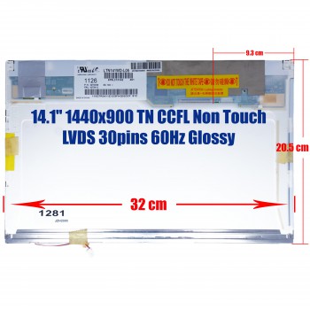 Laptop Monitor 14.1'' 1440x900 WXGA+ CCFL 30pin Laptop Screen Monitor (Ref. 1-1281)