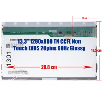 Laptop Monitor 13.3'' 1280x800 WXGA CCFL 20pin Laptop Screen Monitor (Ref. 1-1301)
