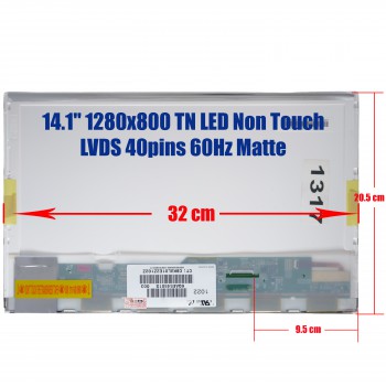Laptop Monitor 14.1'' 1280x800 WXGA LED 40pin (Ref. 1317)