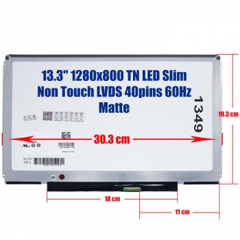 Laptop Monitor 13.3'' 1280x800 WXGA LED 40pin Laptop Screen Monitor(Ref. 1-1349)