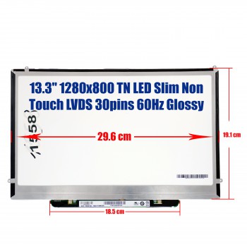 Laptop Monitor APPLE Macbook a1237 a1304 N133I6-L06 B133EW03 V2 B133EW03 V3 LP133WX2 TL G2 LP133WX2 TLC1 LTN133AT11 B133EW03 V0 B133EW03 V.2 B133EW03 V.2 LP133WX2-TLCA B133EW03 V2 13.3'' 1280x800 WXGA LED 30pin Mac Air (Ref. 1558)