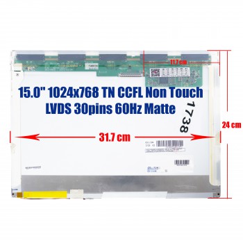 Laptop Monitor 15.0'' 1024x768 XGA+ CCFL 30pin LTN150XC-L01 (Ref. 1738)