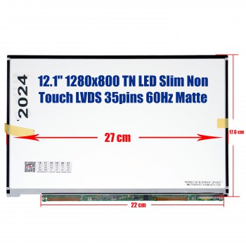 Laptop Monitor 12.1'' 1280x800 WXGA LED 35pin Laptop Screen Monitor (R) (Ref. 1-2024)