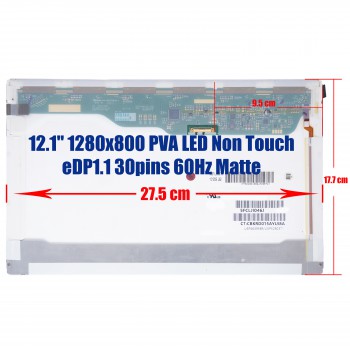 Laptop Monitor 12.1'' 1280x800 WXGA LED 30pin Laptop Screen Monitor (Ref. 1-2396)