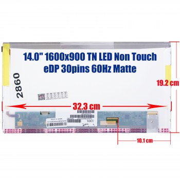 Laptop Monitor 14.0'' 1600x900 WSXGA HD+ LED 30pin EDP Laptop Screen Monitor (Ref. 1-2860)