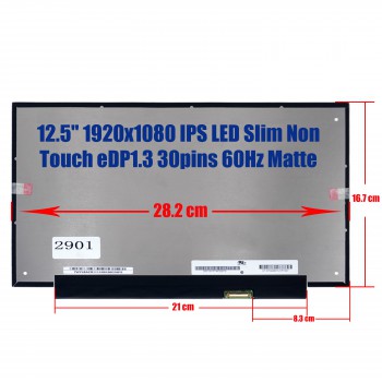 Laptop Monitor HP EliteBook 725 G4 832199-005 12.5'' 1920x1080 FHD LED 30pin EDP Slim Laptop Screen Monitor (Ref.2901)