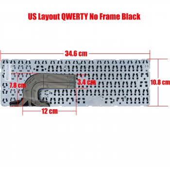 Laptop Keyboard for HP Pavilion 15-E 15E 15-N 250 G3 250 G2 250 G3 255 G2 255 G3 256 G2 256 G3 708168-001 AER65U00210414QB 9Z.N9HSC.60L NSK-CN6SC US BLACK NO FRAME ( SKU.40033USNOFRAME )