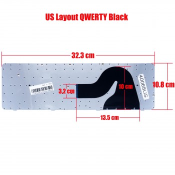 Keyboard Laptop HP Compaq Presario Q56 CQ62 CQ56-100 CQ56-150 CQ62-220 HP G56 G62 G56-107 G62-b60 AEAX6+00510 589301-DJ1 629774-DJ1 SG-52400-X2A Model No:AX6 2B-50301Q100 2B-50307Q100 2B-50308Q100 US VERSION BLACK KEYBOARD(Ref.40068US)