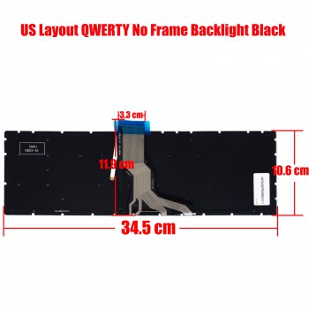 Laptop Keyboard HP 250 G6 Series 255 G6 Series 256 G6 Series 258 G6 Series PK132043G00 PK132042G00 HPM16M73USJ698 SN7161BL (Ref.40478USNOFRAMEBACKLIT)