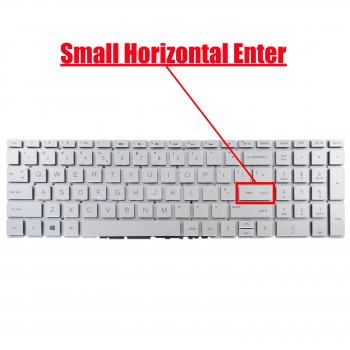 Laptop Keyboard HP Pavilion 15-DA 15-DB 15-DF 15-CN 15-CW 15-CR 15-CS 15-EC 15EC 17-BY 17M-CE Series TPN-C135 US No Frame Layout Silver Backlit keyboard L47469-001 OEM (Ref.40549USSIL)