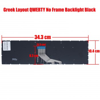Laptop Keyboard HP 15 - dw1016nv keyboard (Ref.40549GRNOFRAMEBACKLIT)