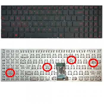 Keyboard Laptop Keyboard for ASUS 90NB0871-R31AR0 90NB0871-R32AR0 90NB0871-R31BE0 90NB0871-R31BG0 90NB0871-R32BG0 90NB0871-R32CZ0 90NB0871-R31FS0 OEM(Ref.40802USNOFR)
