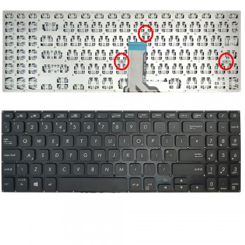 Keyboard Laptop Keyboard for Asus vivobook S530 S530UA S530UA S530UN S530FA S5300F S5300FN S530FA-EJ335T US layout Black OEM(Ref.40814USNOFR)
