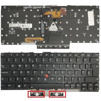 Keyboard Laptop Keyboard for Lenovo thinkpad X1 titanium 9th UK layout Black with Backlight and Pointer OEM(Ref.40846UKNOFRBL) 