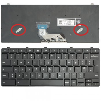 Keyboard Laptop Keyboard for Dell Latitude 11-3189 3180 3380 0PFV66 PFV66 US layout Black OEM(Ref.40847UK) 